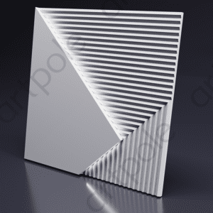 3D Дизайнерская панель из гипса FIELDS LED-2 ( теплый свет)  600x600 мм