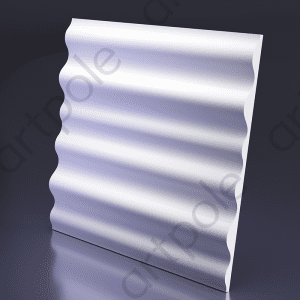 3D Дизайнерская панель из гипса WAVE, 600х600мм, 0,36м2