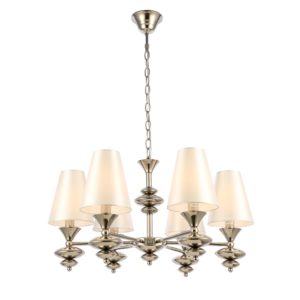 SL1137.103.06 Люстра подвесная Никель/Белый E14 6*40W RIONFO