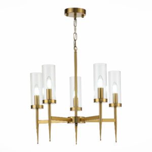 SL1159.303.05 Люстра подвесная ST-Luce Латунь/Латунь, Прозрачный E14 5*60W ACAZIO