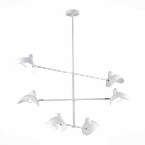 SL1801.503.06 Люстра подвесная ST-Luce Белый/Белый E14 6*60W MINNE