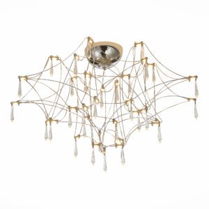 SL797.102.78 Люстра потолочная ST-Luce Хром, Прозрачный LED 78*0,45W 3000K GRAVETTA