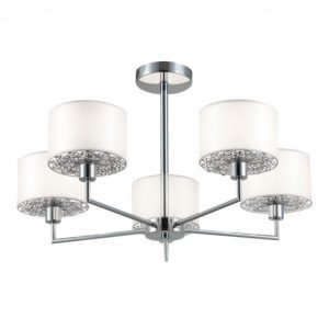 SLE105003-05 Люстра подвесная Хром/Белый E14 5*40W BELGE