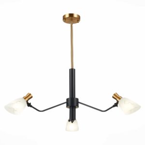 SLE205403-03 Люстра подвесная Черный, Латунь/Белый E14 3*60W LITA