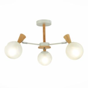 SLE220702-03 Люстра потолочная Белый, Светлое дерево/Белый E14 3*40W CATANIA