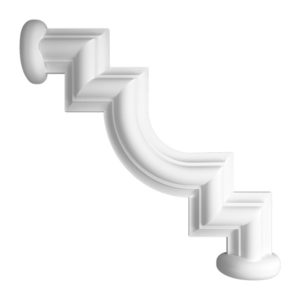 Угловой элемент RODECOR Барокко 03104BR (240*240*25)