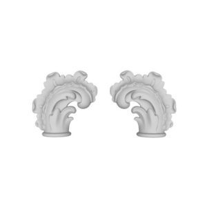 Окончания к молдингу RODECOR Рококо 06322RC (пара 70*70*15)