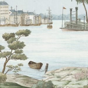 Американские обои Paul Montgomery Studio, коллекция Endur Collection (Mural Sources), артикул E-FL-065-GR1-SR/Silver