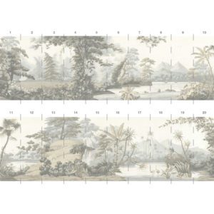 Американские обои Paul Montgomery Studio, коллекция Endur Collection (Mural Sources), артикул E-CH-215-BL1-SS/Antiqued Silver