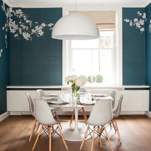 Панно Misha, коллекция Asia, артикул White Magnolia/Oriental Blue