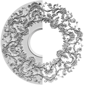 Розетка орнаментальная SR100N/V (наборная, накладная/врезная)