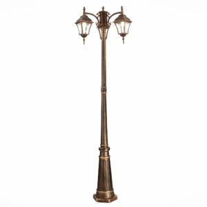 SL082.205.03 Светильник уличный наземный ST-Luce Бронза/Бронза, Прозрачный E27 3*60W DOMENICO