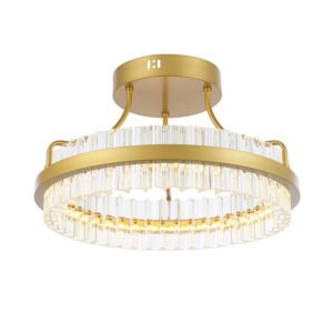 SL383.202.01 Светильник потолочный ST-Luce Матовое золото/Прозрачный LED 1*34W 3000K CHERIO