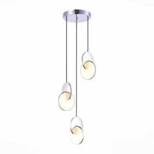 SL6107.103.03 Светильник подвесной ST-Luce Хром/Белый Хром LED 3*12W 3000K Eclisse
