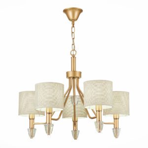 SLE107003-05 Люстра подвесная Золотистый/Бежевый E14 5*40W VILEDE