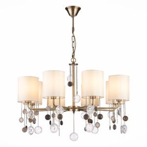 SLE107933-08 Люстра подвесная Бронза/Бежевый E14 8*40W SEVILLA