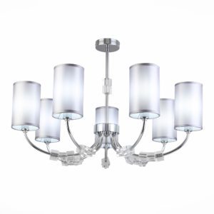 SLE156002-07 Люстра потолочная Хром/Серый E14 7*40W EMMI