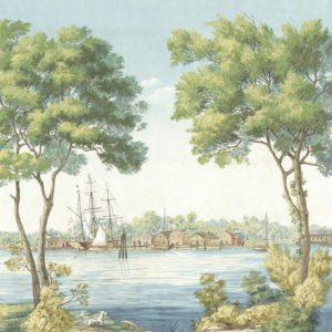 Американские обои Paul Montgomery Studio, коллекция Endur Collection (Mural Sources), артикул E-CH-111-BG1-GS/Toile Gold