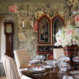 Английские обои De Gournay, коллекция Japanese & Korean, артикул Korean Peony/K-01