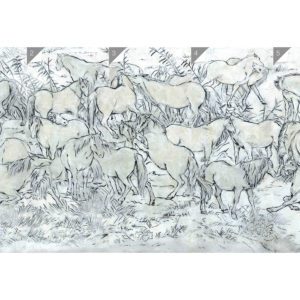 Американские обои Paul Montgomery Studio, коллекция Murals For Unique Walls, артикул Celeste Blue/Blue