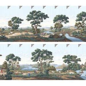 Американские обои Paul Montgomery Studio, коллекция Murals For Unique Walls, артикул Chai Wan Triptych/Cream