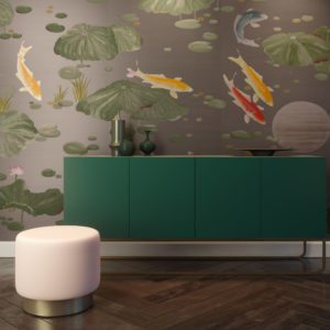 Английские обои Fromental, коллекция Modern Chinois, артикул Carp and Moon/Honshu